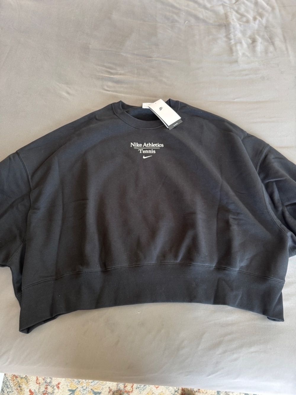 Nike Black Nike Athletics Tennis Cropped Sweatshirt